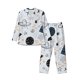 thumbnail image 1 of Fotbe Cartoon Planets Pijama de Hombre con Estampado de Manga Larga, Conjunto de 2 Piezas, Ropa de Dormir Suave y Cómoda con Bolsillos-Small, 1 of 7