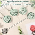 thumbnail image 3 of Jokapy Magnetic Curtain Tiebacks, Sparkling Crystal Flower Curtain Holdbacks, Green, 4 Count, 3 of 10