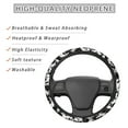 thumbnail image 2 of Renewold Black Cow Print Auto Car Steering Wheel Cover Universal 15 inch Anti-Slip Wheel Protector for Women Men, 2 of 6