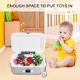 thumbnail image 2 of Maleta de juguete Maleta de bebé Lindo juguete de plástico Maleta con ruedas Mini caja de equipaje para niños Bebé niñas niños (Blanco) TUNC Sencillez, 2 of 5