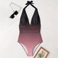 thumbnail image 5 of One Piece Swimsuit for Women Tummy Control Plunge V Neck Bathing Suit Slimming Wide Straps Swimwear, 5 of 7
