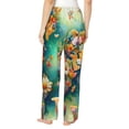 thumbnail image 3 of Picia Colorful World Map Womens Soft Woven Cotton Elastic Waistband Sleep Pajama Pant Lounge Sleep Pant With Pockets And Drawstring-XX-Large, 3 of 9