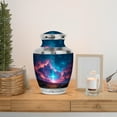 thumbnail image 6 of MUKTIVE Cross Memorial Burial Urn for Ashes Adult Men & Women, Navy Blue Cremation Urns for Ashes Mother, 10 Inch Large Landscape Decorative Urns for Human Funeral, 6 of 7