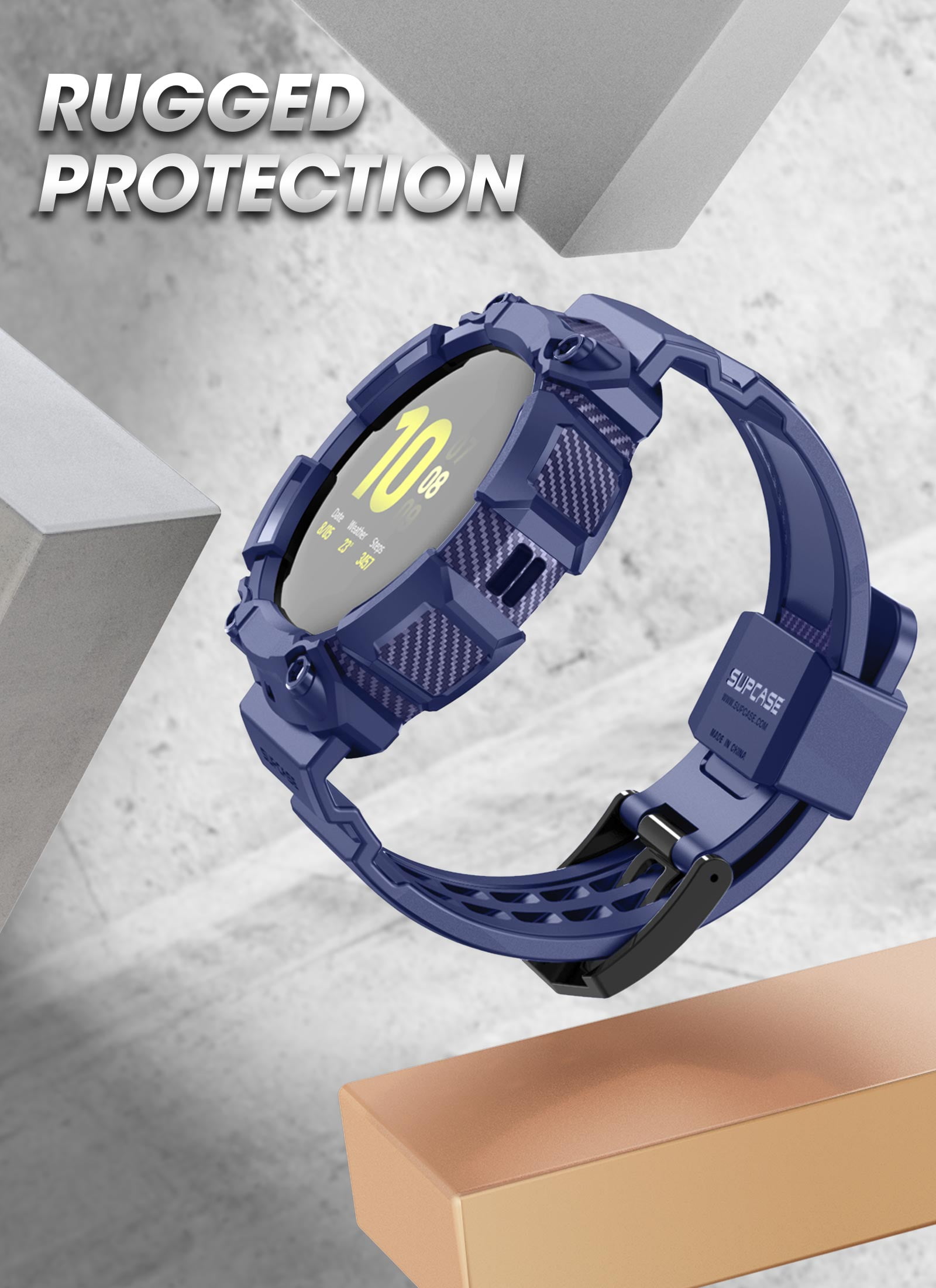 SUPCASE Unicorn Beetle Pro Series Case for Galaxy Watch Active 2 Rugged Protective Case with Strap Bands for Galaxy Watch Active 2 44mm 2019 Release Navy Walmart Business Supplies