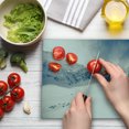 thumbnail image 3 of Winter Cutting Board, Fantasy Lands on Top of the World with Snowy Cliffs and Stones Alps Tranquil Empty, Decorative Tempered Glass Cutting and Serving Board, Large Size, White Blue, by Ambesonne, 3 of 5