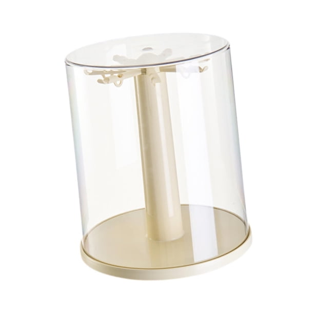 Vitrina transparente para figuras, caja de almacenamiento para muñecas, organizador portátil multifuncional giratorio para objetos coleccionables de