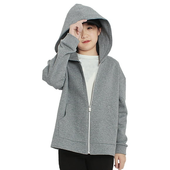 Fall Winter Children's Hooded Coat Large Children's Casual Top Zipper Coat For Girls Kids Windbreakers
