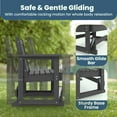 thumbnail image 4 of LOYALICE Outdoor Glider Rocking Chair,2 Person Bench Swings for Outside,HDPE All-Weather Resistant 2-Person Loveseat, Patio Glider with 660LBS Capacity for Backyard Garden Porch, Gray, 4 of 7