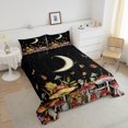 thumbnail image 3 of Juego de cama Starry Sky para niños Niñas,Burgundy Plant Fallen Leaves Botanical, 3 of 7