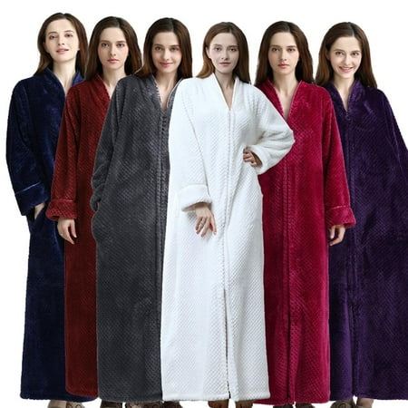 

Long Bath Robe for Womens Plush Comfortable Bathrobes Nightgown Ladies Pajamas Sleepwear Housecoat