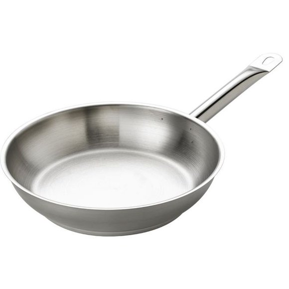 Browne Thermalloy Stainless Steel Natural Finish Standard Fry Pan, 12.5 x 2 in