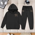 thumbnail image 7 of enyan Girl's Bow Leopard Hoodies Graphic Long Sleeve Pullover Tops Preppy Cute Sweatshirts Hoodies（Black,12-13 Years）, 7 of 7