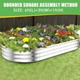 thumbnail image 2 of 6 * 3 * 1FT 2Pack Galvanized Raised Garden Bed, Premium Raised Garden Boxes Outdoor Planter, Oval Large Metal Raised Garden Beds for All Plants (2PACK, 6 * 3 * 1FT), 2 of 8