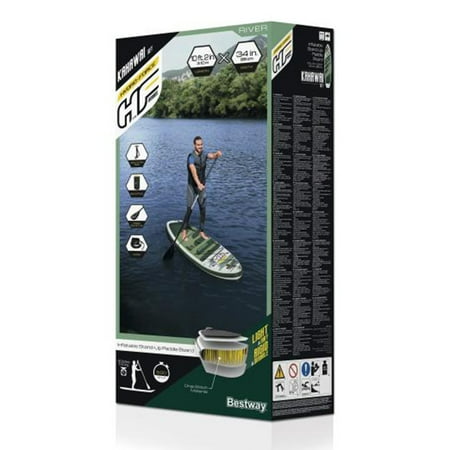 Bestway - Hydro Force Kahawai Inflatable SUP Paddle Board Package w/ Pump - Green
