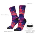 thumbnail image 4 of Pofeuu Retro Palms Print Crew Socks, Adult Running Hiking Socks for Youth and Adult, 4 of 6
