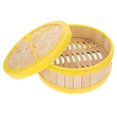 thumbnail image 2 of Bamboo Steamer Kitchen Food Steamer Steamer Basket with Lid Cooking Tool Random Color, 2 of 9