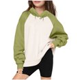 thumbnail image 5 of Fancifize Hoodies for Kids Oversized Sweatshirts Long Raglan Sleeve Pullover Top Cute Preppy Fall Winter Outfits for Girls Boys, 5 of 5