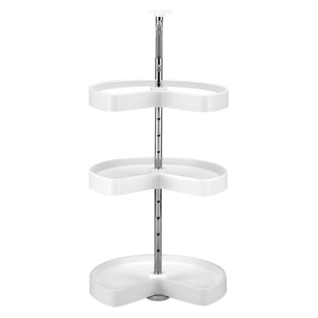 Lazy Daisy 18 Inch Kidney Shaped 3 Tray Lazy Susan With 36 Inch