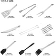 thumbnail image 3 of 9 PCS Barbecue Tools Set Grill Accessories Stainless Steel Barbecue Tool Kit Grill Utensil for Men Women Dad, 3 of 4