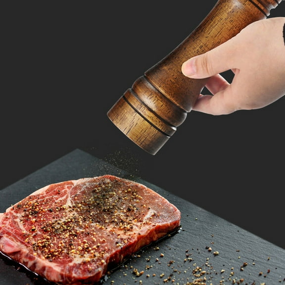 Ludlz 2Pcs/Set Wooden Salt and Pepper Grinder Set, Elegant Sea Salt Grinder and Black Pepper Mill Set for Seasoning, Cooking, Dining - Salt and Pepper Grinders Refillable