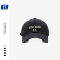 thumbnail image 3 of Gorra de béisbol con tapa suave bordada coreana para hombres, tiro callejero popular en Internet, otoño e invierno, moda coreana, gorra pequeña para mujeres, 3 of 5