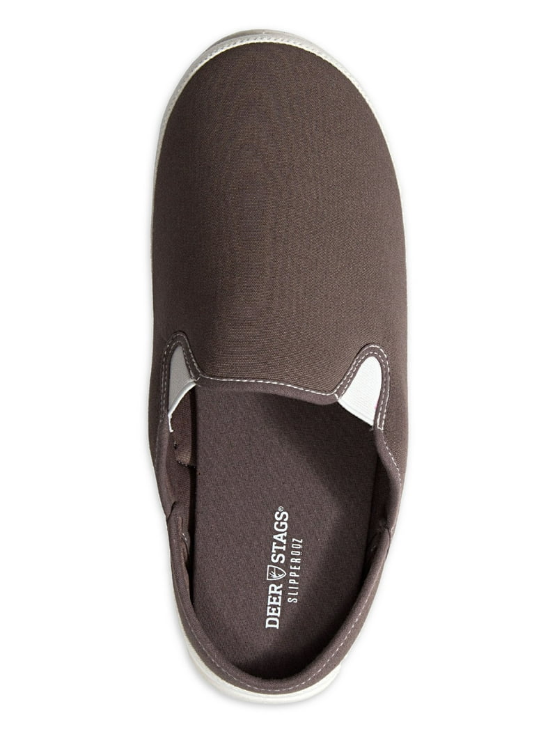Deer Stags Men\'s Charcoal Canvas Spike Indoor/Outdoor Clog Slippers s-l400.jpg main image 4