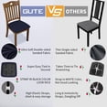thumbnail image 3 of Chair Seat Covers, Dining Room Chair Seat Covers with Ties, Stretch Solid Chair Covers Protectors for Dining Room Kitchen Chairs (Set of 6, Navy Blue), 3 of 8