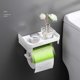 thumbnail image 3 of Toystoory Soporte de rollo Soporte de pared para servilletas de baño Estante sin perforaciones Soportes para estantes Autoadhesivo Cocina Baño Juegos de accesorios de baño Verde ostra Verde ostra, 3 of 6