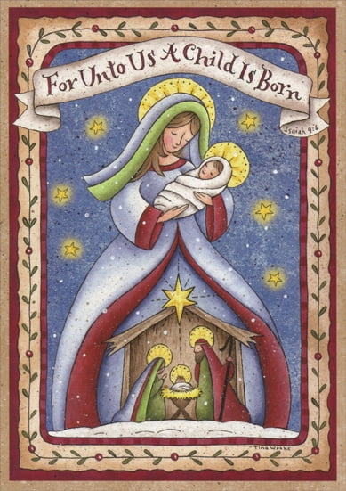 LPG Greetings Madonna and Child Nativity Box of 16 Religious Christmas Cards - Walmart.com