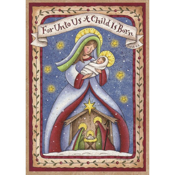 Christmas cards prayer madonna child card italian natale buon religious hail mary angel lord zazzle chocolate recipe LPG Greetings Madonna and Child Nativity Box of 16 Religious Christmas