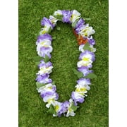 #22 Purple /white, yellow full lei