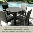 thumbnail image 3 of Heathered Solid Dark Grey Premium Dining Seat Cushion (2-Pack), 3 of 8