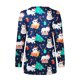 thumbnail image 5 of Pntutb, camiseta informal de manga larga con cuello en V de Navidad para mujer, blusa holgada con estampado de otoño, tops con cremallera Pntutb Pntutb-5375, 5 of 5