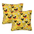 thumbnail image 1 of Fundas de almohada de Mickey Mouse, paquete de 2 fundas de almohada para sofá cama, sala de estar, 18" x 18", 1 of 8