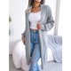 thumbnail image 2 of Women's Open Front Knit Coat, Dropped Shoulder Sleeves Casual Loose All Match Women's Cardigan Knit Coat For Home ANGGREK Otros, 2 of 6