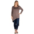 thumbnail image 2 of Plus Size Long Sleeve Asymmetrical Tunic Top, 2 of 4