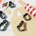 thumbnail image 2 of FLINT- Threshold Christmas Cookie Cutter Snowman Shaped 5 Pc Set, Stainless Steel New, 2 of 5