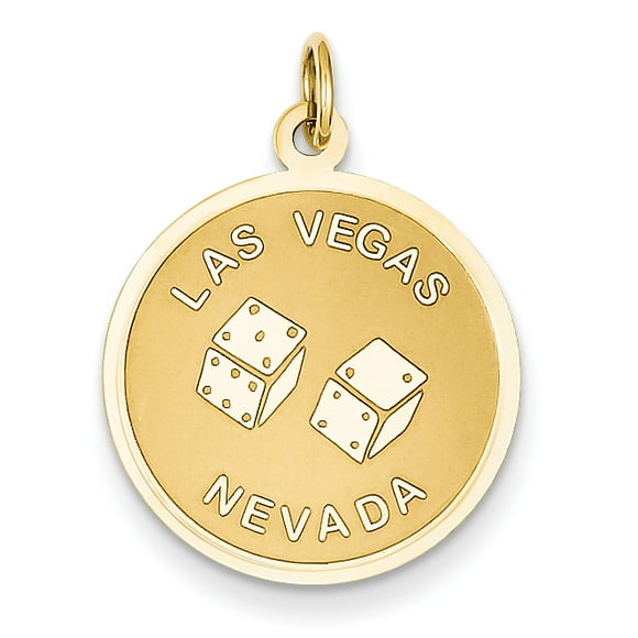 14k Las Vegas Disc Charm A2982 (25.5mm x 19mm)