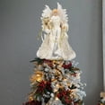 thumbnail image 4 of HongHeng Angel Christmas Tree Topper 13.2-Inch Glitter Angel Figurines Treetop Unlit for Christmas Decoration, 4 of 7