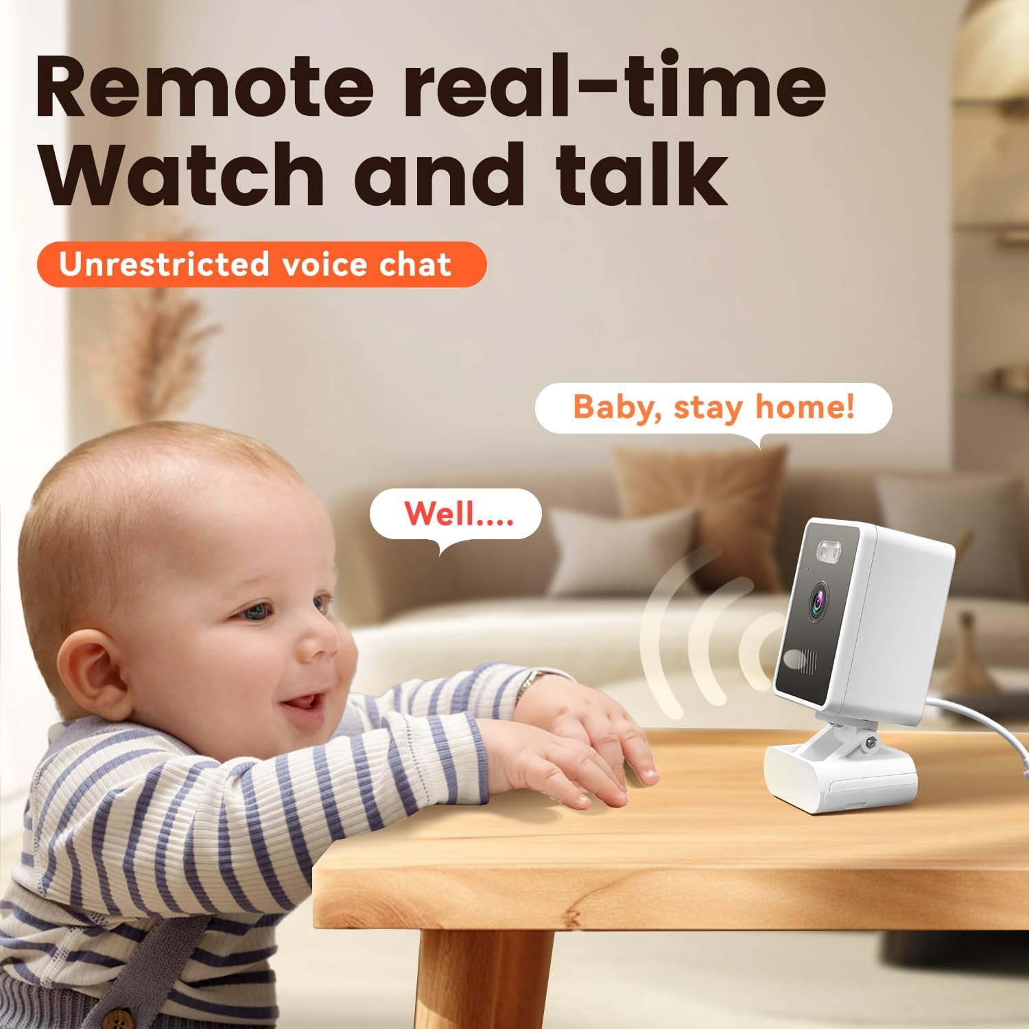 Indoor Security Camera for Baby Monitor, 5MP Home Security Camera with Phone App, Window cameras for home security, Motion Detection, 2-Way Audio, 2.4ghz WiFi, Night Vision