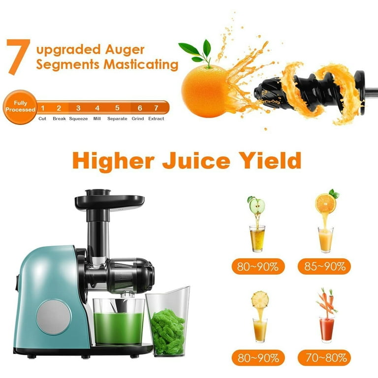 Aicok Cold Extractor Juicer Machine, 150W, Slow Masticating, High