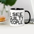 thumbnail image 3 of CafePress - I See Guilty People Mug - 11 oz Ceramic Mug - Novelty Coffee Tea Cup, 3 of 4