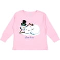thumbnail image 3 of Inktastic Let It Snow Sassy Snowman in Top Hat Boys or Girls Long Sleeve Toddler T-Shirt, 3 of 5
