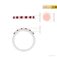 thumbnail image 5 of Angara Natural 0.3 Ct. Ruby with Diamond Non Eternity Wedding Band in 14K White Gold for Women (Ring Size: 3.5), 5 of 9