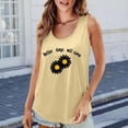 thumbnail image 3 of Charmgo Camisoles pour Femmes Tendance 2025 Chic Col Rond Manches Courtes T-Shirts Imprimés 2D Décontractés Coupe Ample Gilet Tunique Sans Manches Hauts d'Été pour Femmes Jaune m, 3 of 7