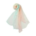 thumbnail image 2 of INSPIRE CHIC Bufanda de Mujer Chiffon Seda Color Gradiente Ligera Larga Chal Rosa Pálido Amarillo Azul, 2 of 8