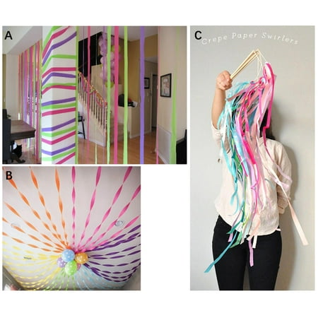 Crepe Paper Streamer Party Backdrop Decorations 100 1pcs