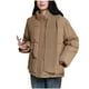 thumbnail image 2 of Parkas de manga larga para mujer, chaqueta corta con capucha y plumón, abrigo grueso de algodón holgado., 2 of 9
