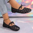 thumbnail image 5 of Wensltd Women Mesh Polka Dot Ballet Flats Wide Width Comfy Casual Shoes for Daily Summer Wear, 5 of 9
