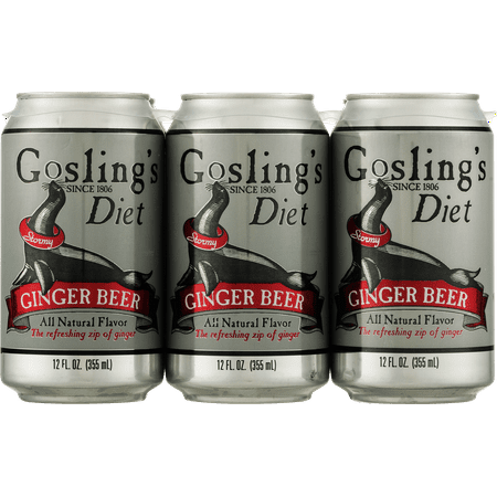 Goslings Diet Stormy Ginger Beer Cocktail Mixer, 6-12 fl. oz Cans
